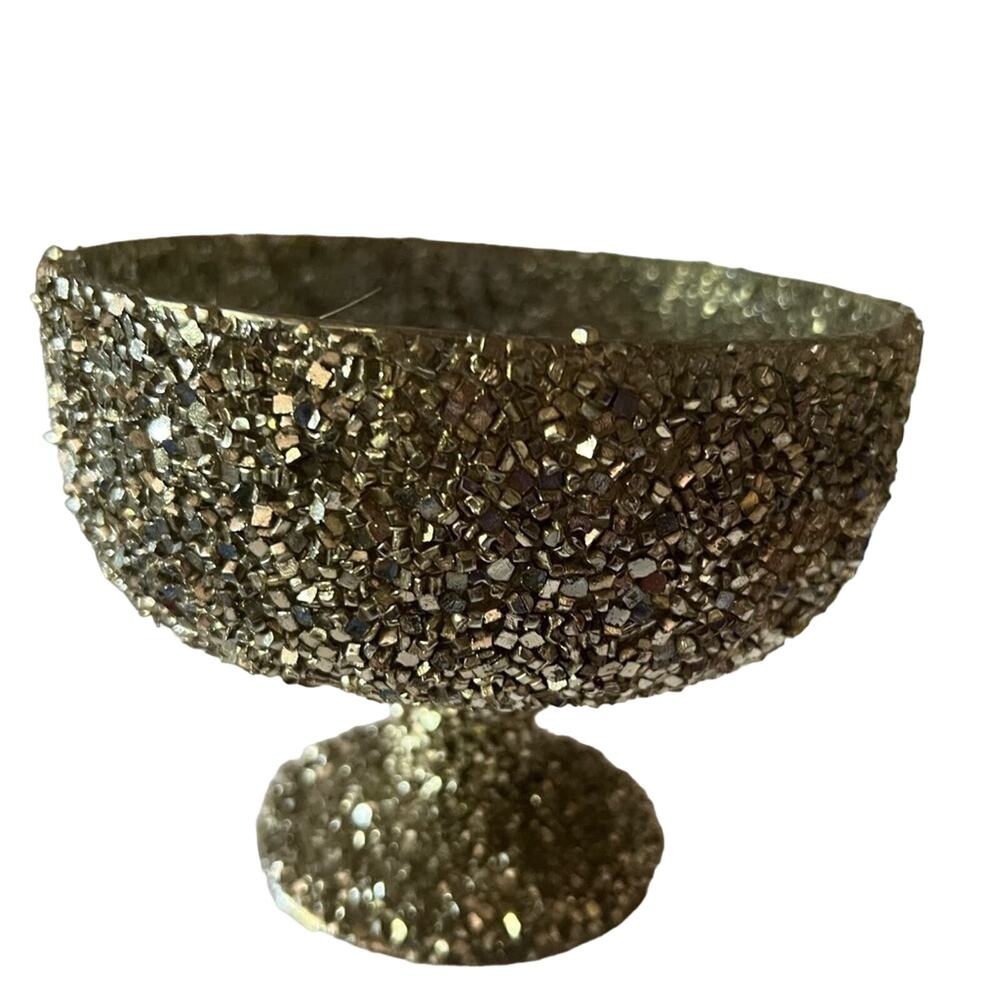 Vase Silver Glitter Home Accent Decor Hold flowers or other decoration